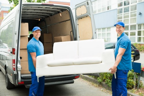 Student removals in Ruislip with packed boxes ready for transport
