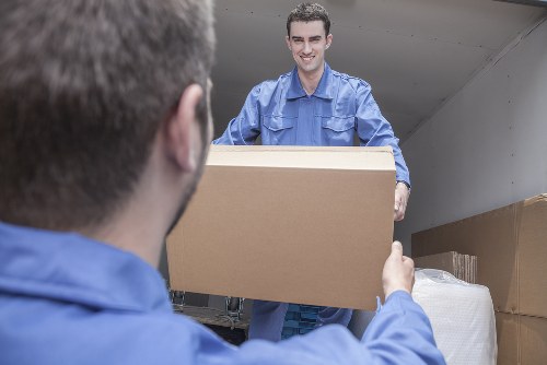 Careful handling of student belongings during a Ruislip move