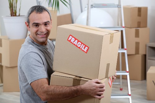 Careful loading of household furniture for a move