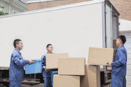 Furniture loading for home removals in Ruislip street
