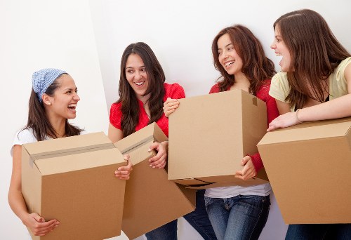 Packing boxes for a house move in Ruislip