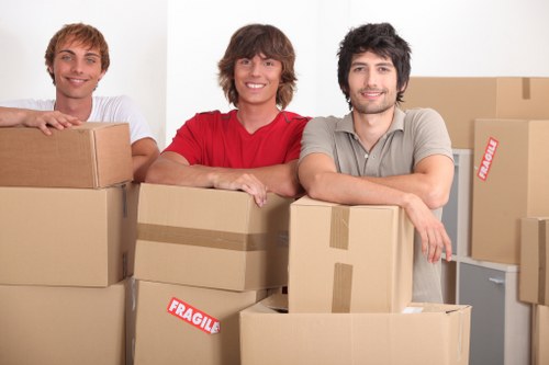 Professional removal company team working carefully in Ruislip