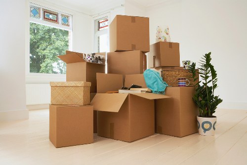 Household items being prepared for charity reuse and recycling