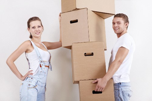 Crew protecting property while carrying furniture